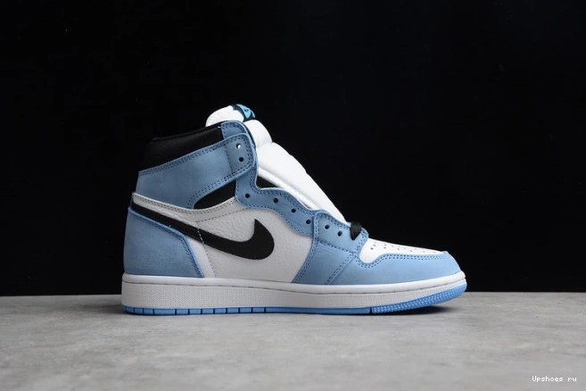 University Blue White AIR Jordan 1 High Retro 555088-134 Black 0502